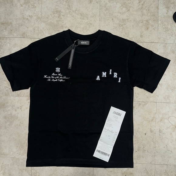 AMIRI Other - AMIRI Black Tee with White Logo